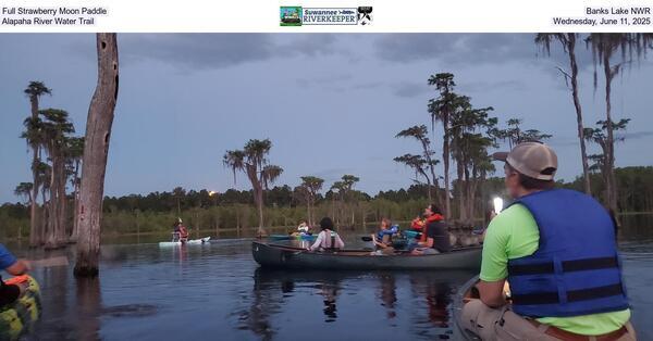 [Full Strawberry Moon Paddle, Banks Lake NWR, Alapaha River Water Trail, Wednesday, June 11, 2025]