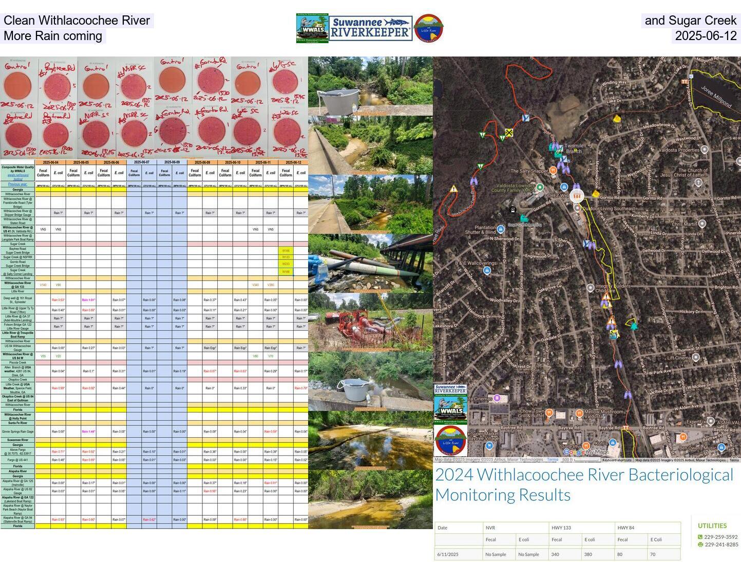 [Clean Withlacoochee River, and Sugar Creek, More Rain coming, 2025-06-12]