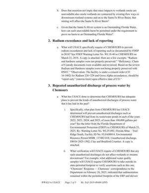 [2. Radium Exceedance 3. Repeated unauthorized discharge of process water by Chemours]