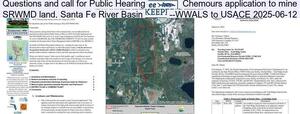 [Questions and call for Public Hearing, Chemours application to mine SRWMD land, Santa Fe River Basin --WWALS to USACE 2025-06-12]