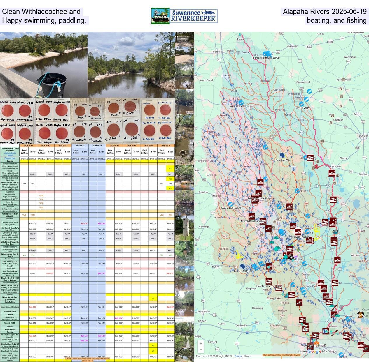 [Clean Withlacoochee and Alapaha Rivers, 2025-06-18, Happy swimming, paddling, boating, and fishing]