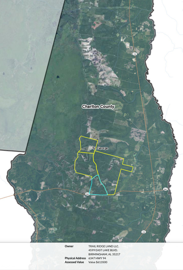 Map: Trail Ridge Land Llc Charlton Co Tax Assessors 2025-06-20
