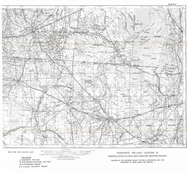 [Phosphorite Drillhole Locations in Lowndes, Echols, Clinch, and Charlton Counties, Georgia 1966-10-01]