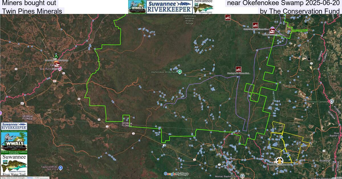 [Miners bought out near Okefenokee Swamp 2025-06-20, Twin Pines Minerals, by The Conservation Fund]