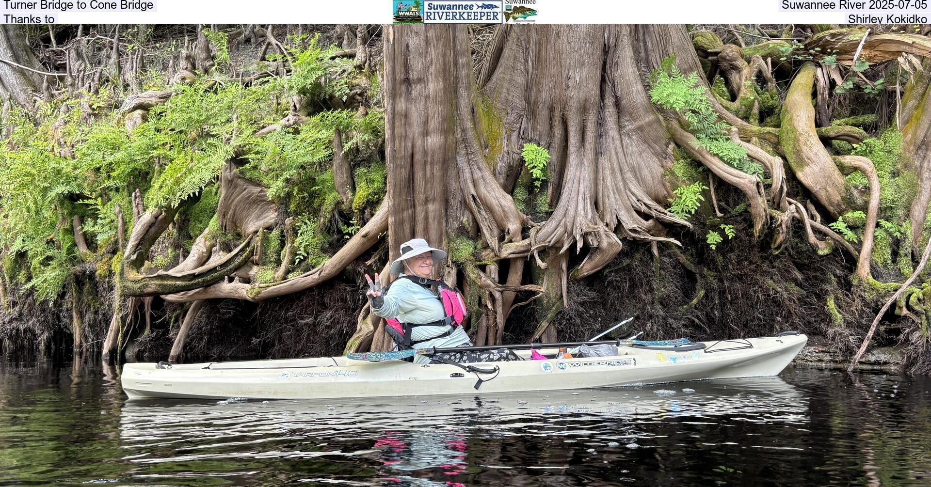 [Turner Bridge to Cone Bridge, Suwannee River 2025-07-05, Thanks to Shirley Kokidko]