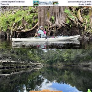 [Turner Bridge to Cone Bridge, Suwannee River 2025-07-05, Thanks to Shirley Kokidko]