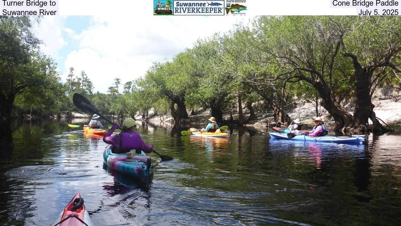 Turner Bridge to Cone Bridge Paddle, Suwannee River, July 5, 2025