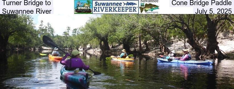Turner Bridge to Cone Bridge Paddle, Suwannee River, July 5, 2025