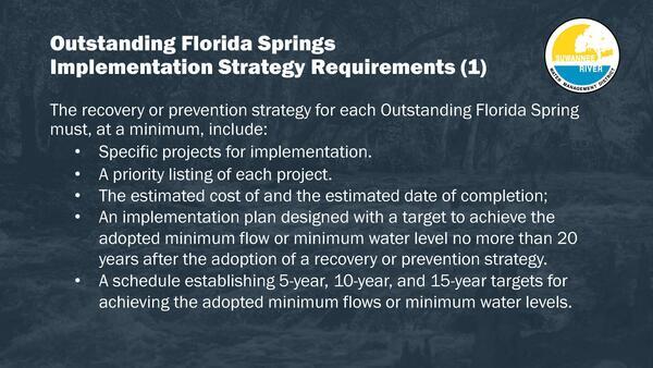 Outstanding Florida Springs Implementation Strategy Requirements (1)