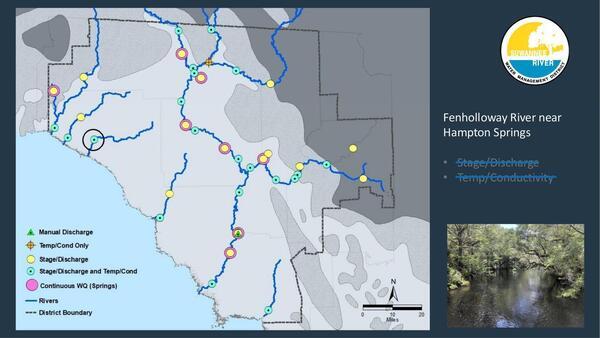 No Stage/Discharge or Temp/Conductivity for Fenholloway River near Hampton Springs