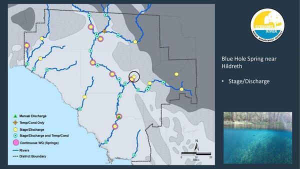 [Blue Hole Spring near Hildreth * Stage/Discharge]