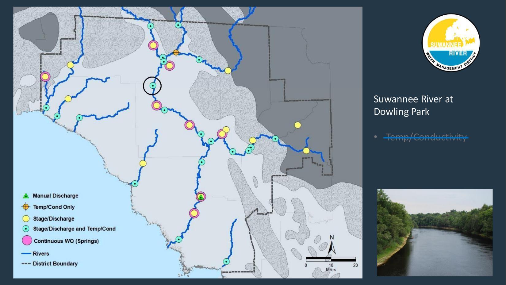 No Temp/Conductivity, Suwannee River at Dowling Park