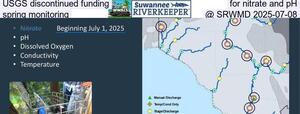 [USGS discontinued funding for nitrate and pH spring monitoring @ SRWMD 2025-07-08]