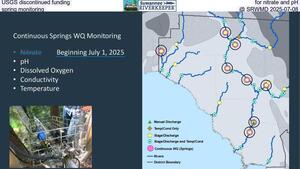 [USGS discontinued funding for nitrate and pH spring monitoring @ SRWMD 2025-07-08]