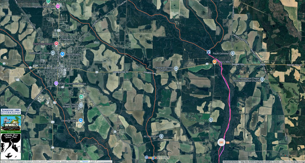 [Map: Satilla Road Willacoochee River Overflow Bridge --ARWT]