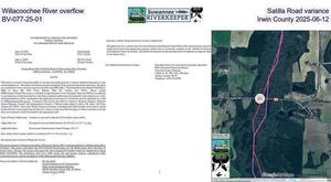 [Willacoochee River overflow, Satilla Road variance, BV-077-25-01, Irwin County 2025-06-12]