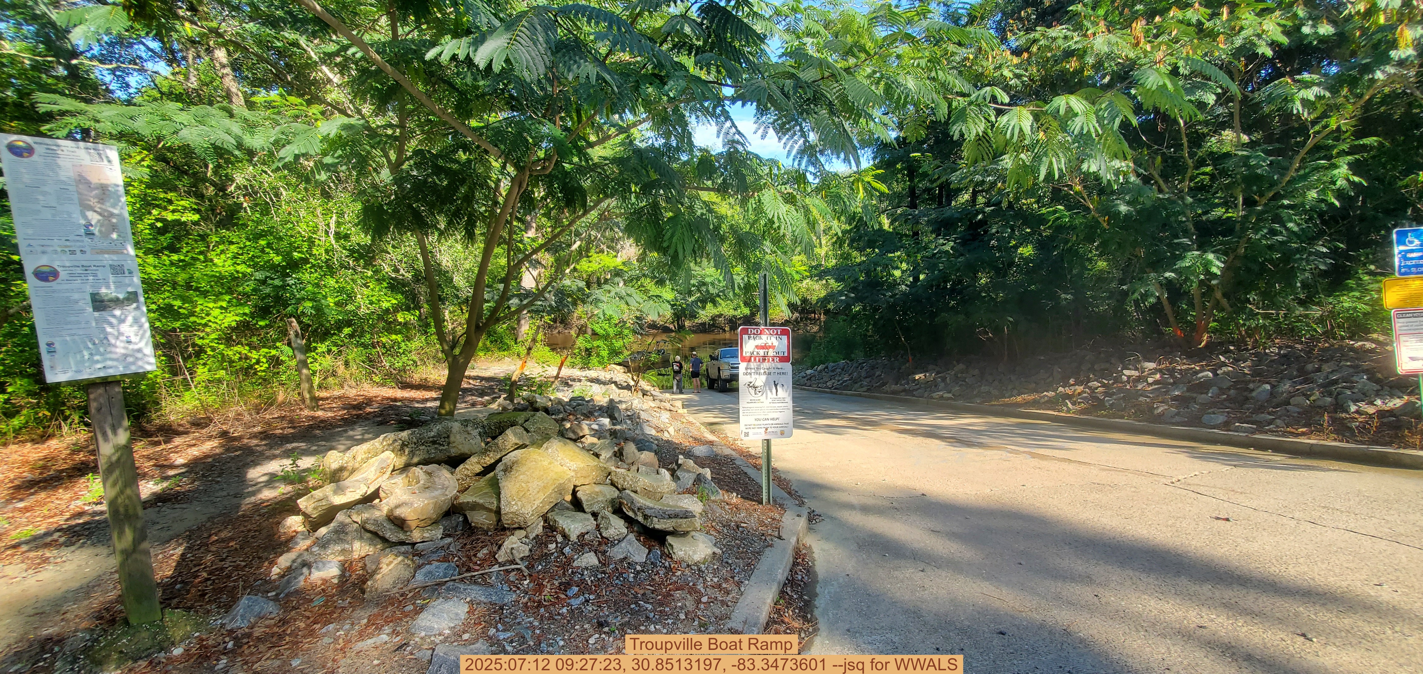 Troupville Boat Ramp, 2025:07:12 09:27:23, 30.8513197, -83.3473601 --jsq for WWALS