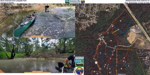 [More chainsaw from Langdale Park, Withlacoochee River 2025-07-31, Canoes or kayaks, Saw, photograph, or pick up trash]
