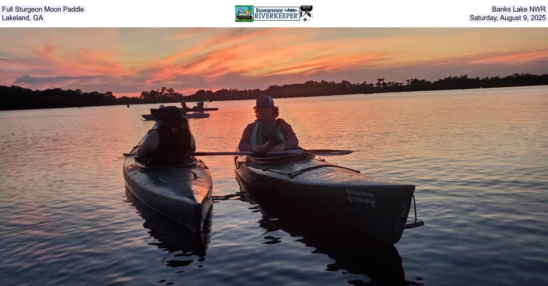 [Full Sturgeon Moon Paddle, Banks Lake NWR, Lakeland, GA, Saturday, August 9, 2025]