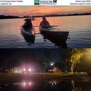 [Full Sturgeon Moon Paddle, Banks Lake NWR, Lakeland, GA, Saturday, August 9, 2025]