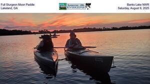 [Full Sturgeon Moon Paddle, Banks Lake NWR, Lakeland, GA, Saturday, August 9, 2025]