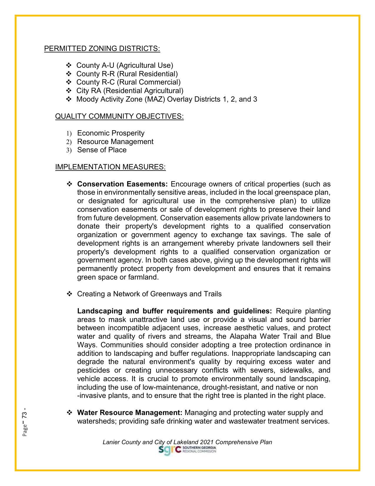 Page 73, Lanier County Comprehensive Plan, 2021-06-21
