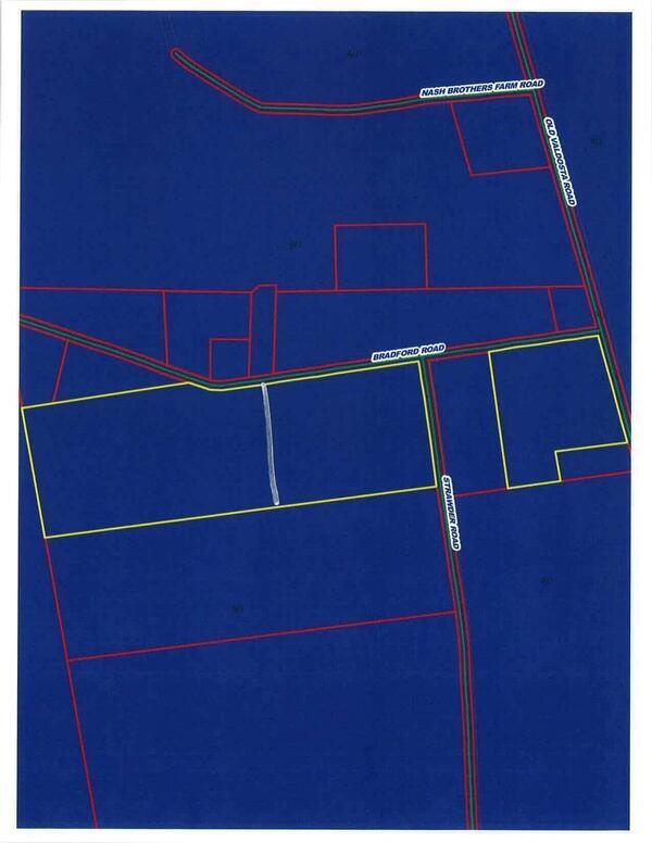 [Map: Zoning map with recently purchased tracts in yellow]