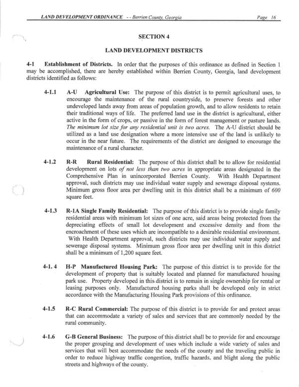 [4-1 Establishment of Land Development Districts]