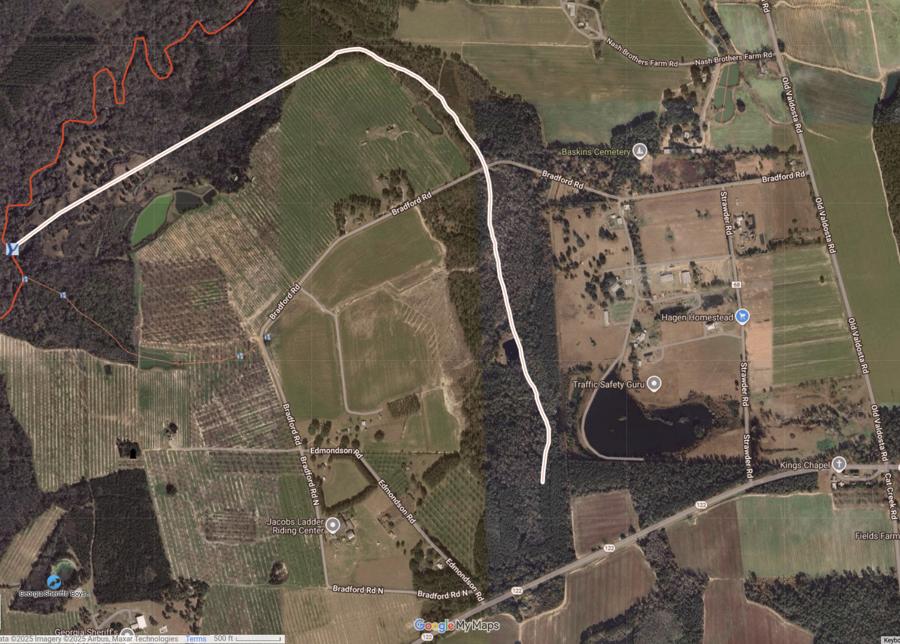 Map: Gin Branch Creek 2025-07-27