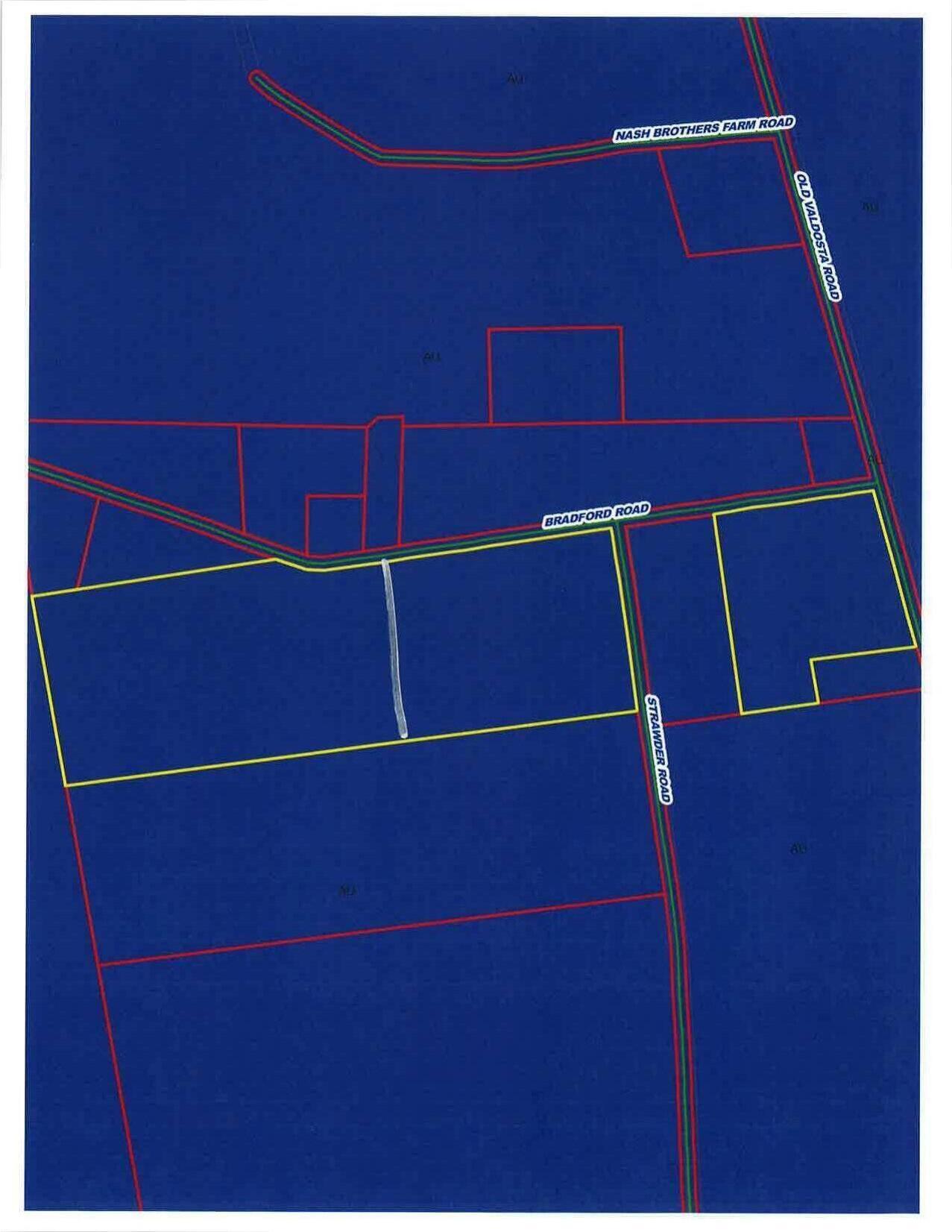 Map: recently purchased tracts in yellow
