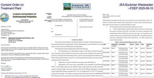 [Consent Order on JEA Buckman Wastewater Treatment Plant --FDEP 2025-09-15]