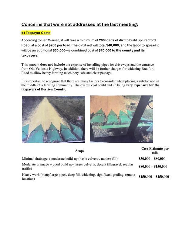 [1: Taxpayer Costs, including road fill and culverts, 2025-09-18 --Lisa Sumner for Wayne Nash]