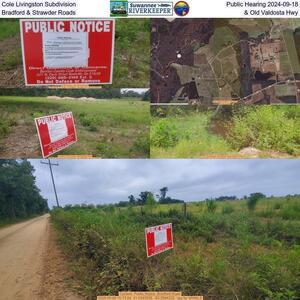 [Cole Livingston Subdivision, Public Hearing 2024-09-18, Bradford & Strawder Roads & Old Valdosta Hwy]