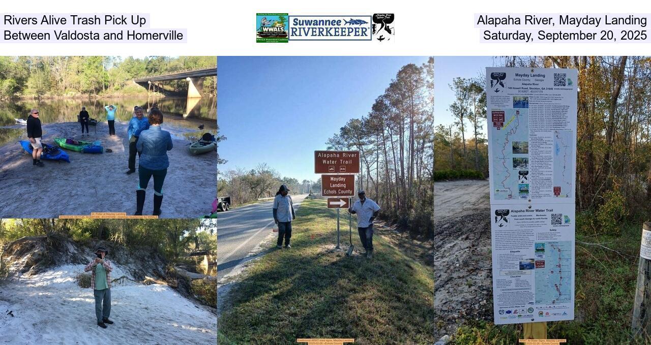 Rivers Alive Trash Pick Up, Alapaha River, Mayday Landing, Between Valdosta and Homerville, Saturday, September 20, 2025