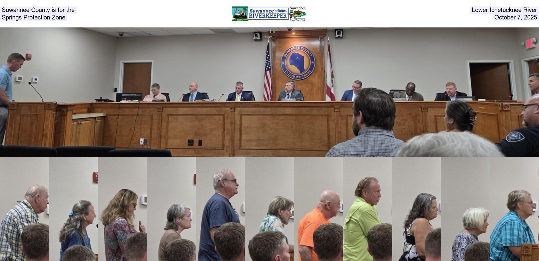 Suwannee County is for the Lower Ichetucknee River Springs Protection Zone, October 7, 2025
