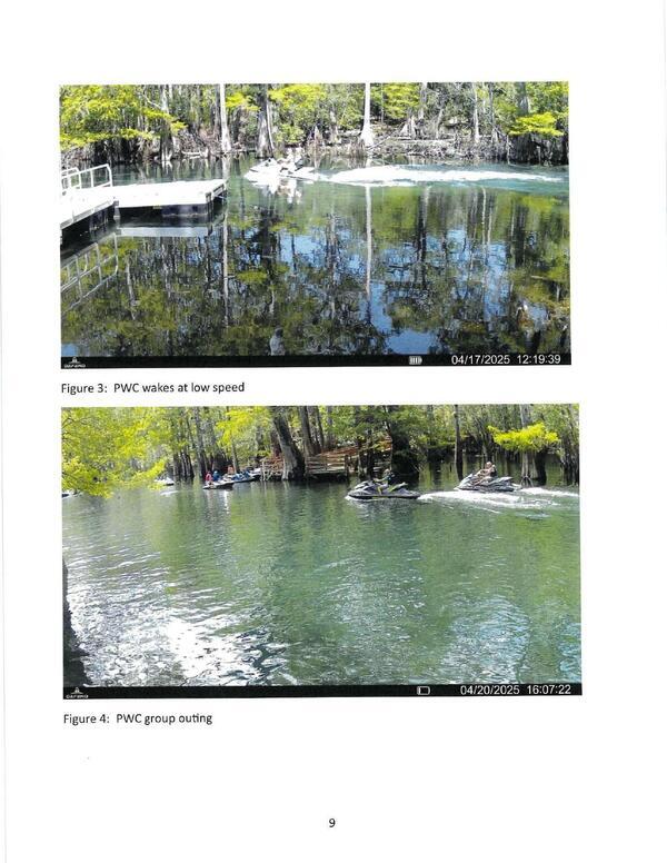 Figure 3: PWC wakes at low speed; Figure 4: PWC group outing