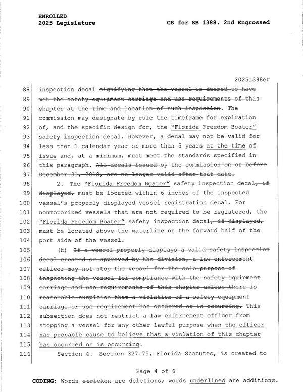 More about the decal and vehicle stops