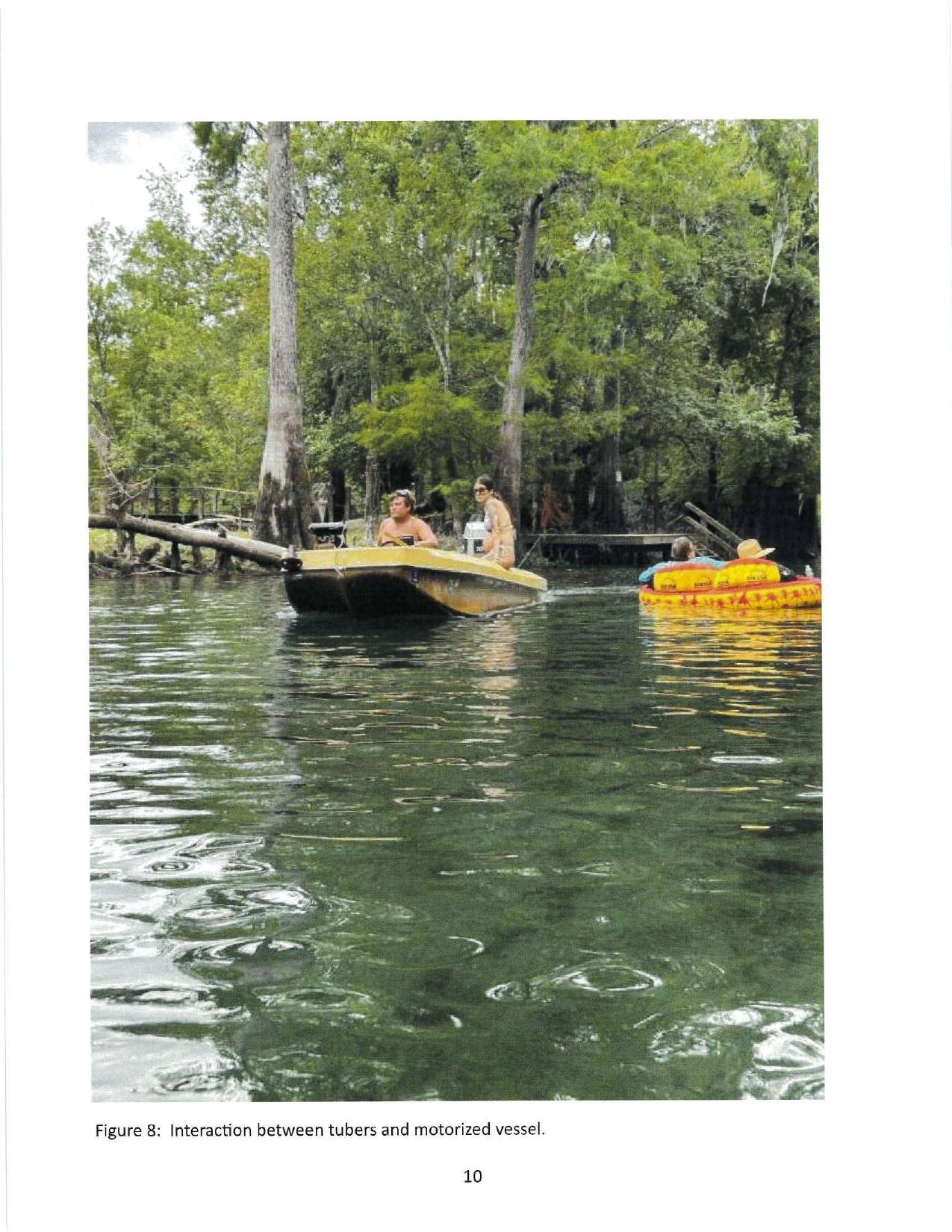 Figure 8: Interaction between tubers and motorized vessel.