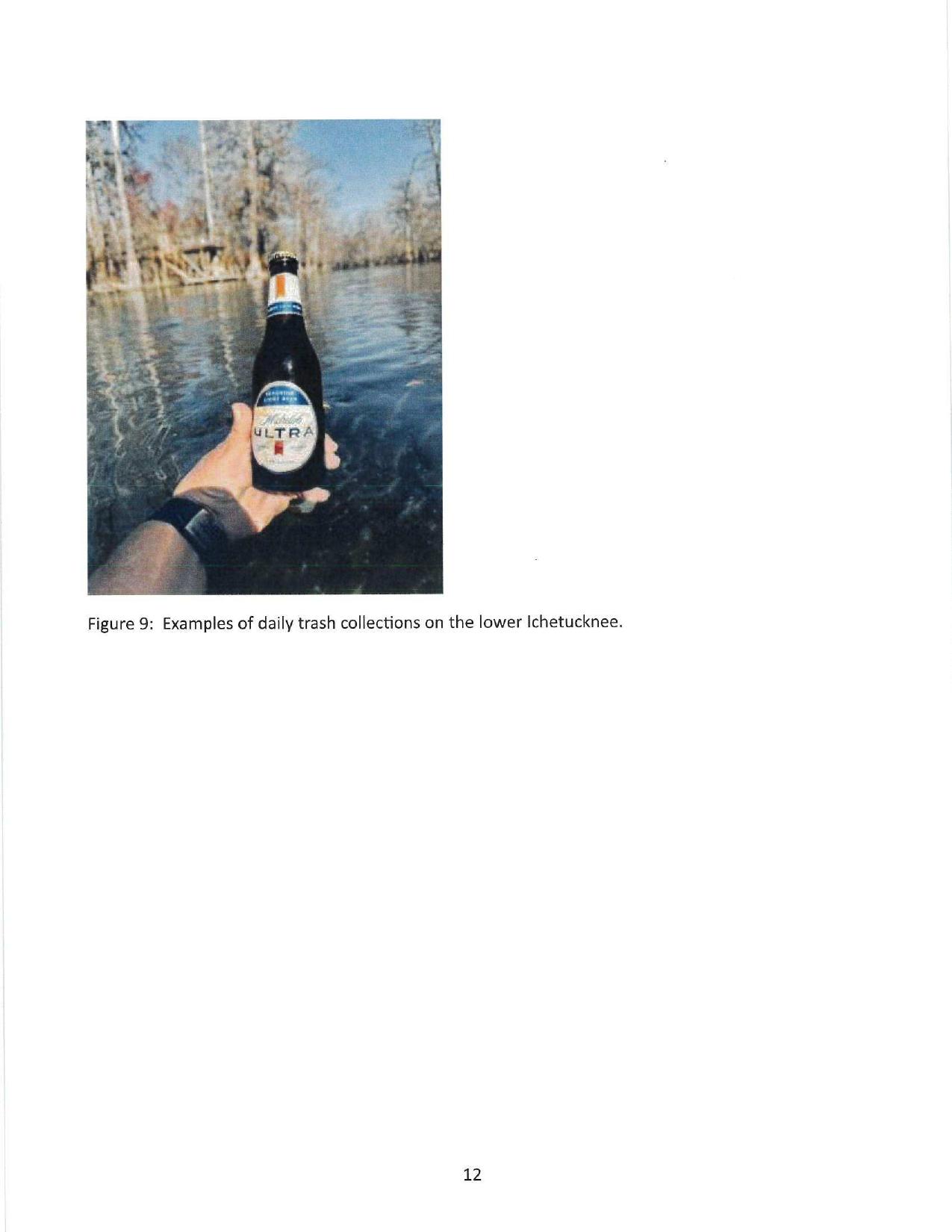 Figure 9: Examples of daily trash collections on the lower Ichetucknee.