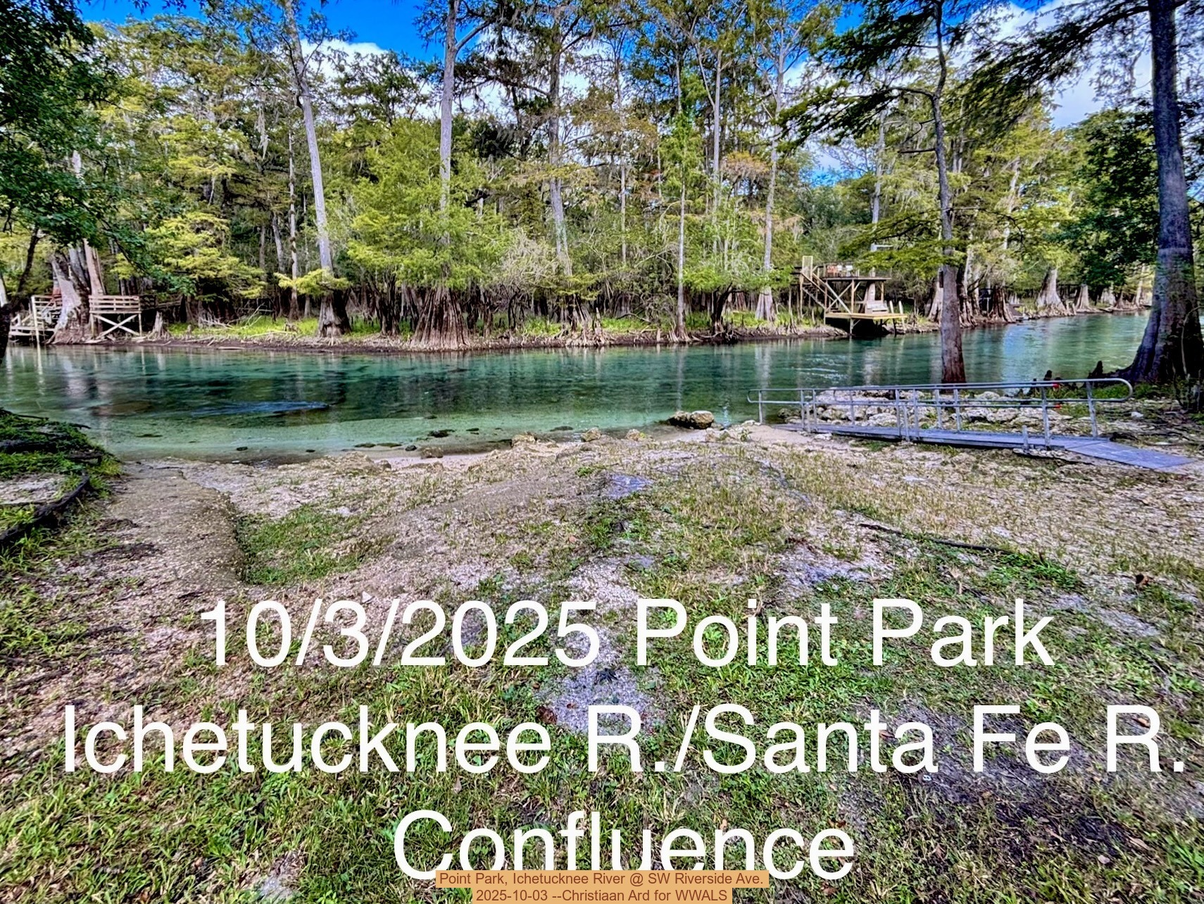 Point Park, Ichetucknee River @ SW Riverside Ave. 2025-10-03 --Christiaan Ard for WWALS