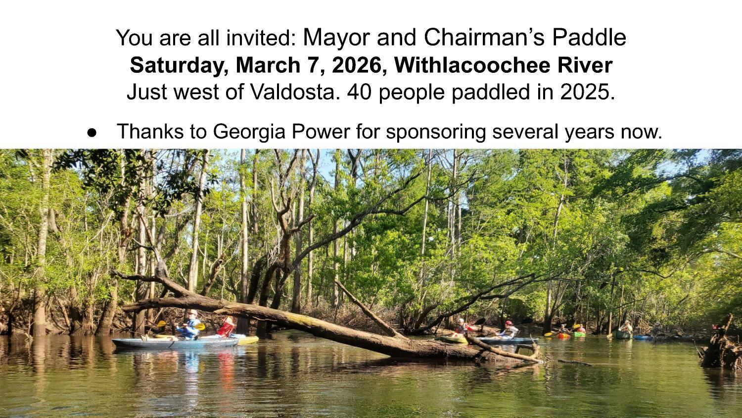 You are all invited: Mayor and Chairman’s Paddle