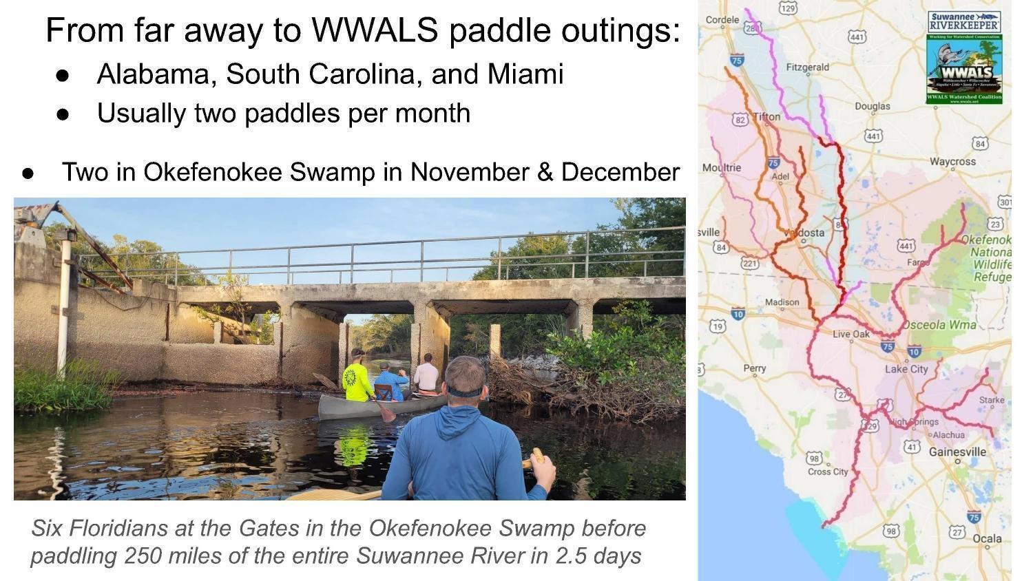 From far away to WWALS paddle outings: