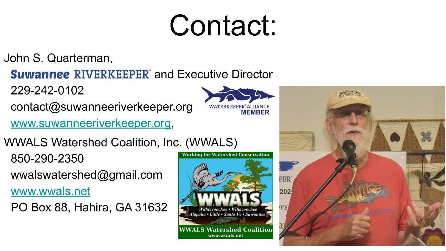 Contact: Suwannee Riverkeeper