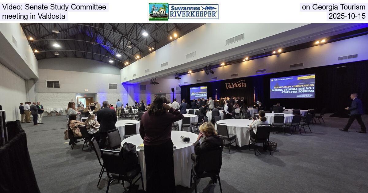 Video: Senate Study Committee on Georgia Tourism, meeting in Valdosta, 2025-10-15