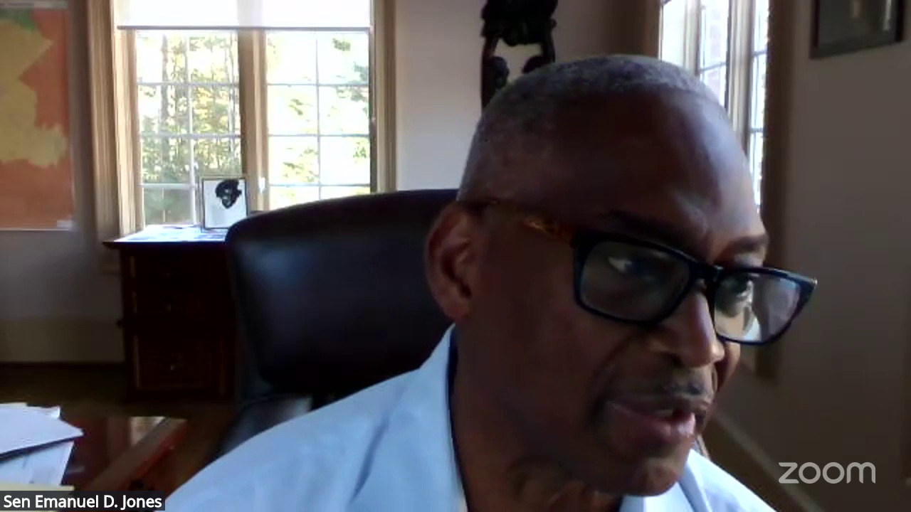 By zoom: Sen. Emanuel Jones (D–Decatur, District 10).