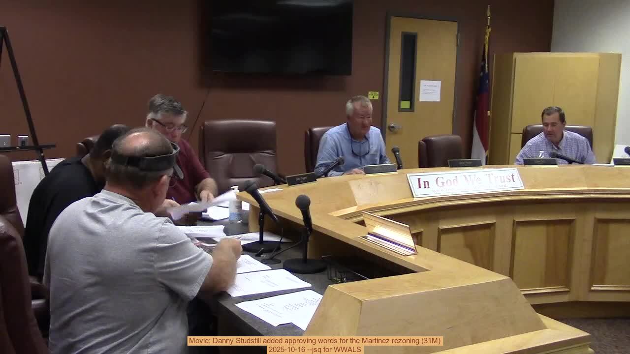 Movie: Danny Studstill added approving words for the Martinez rezoning (31M), 2025-10-16 --jsq for WWALS