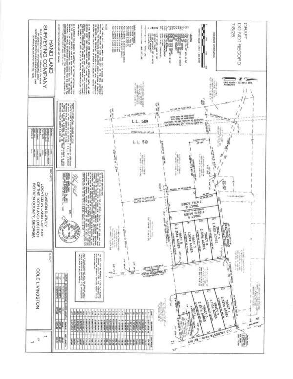 [Division Survey, Client: Cole Livingston, 2025-07-08 --Hand Land Surveying Company]