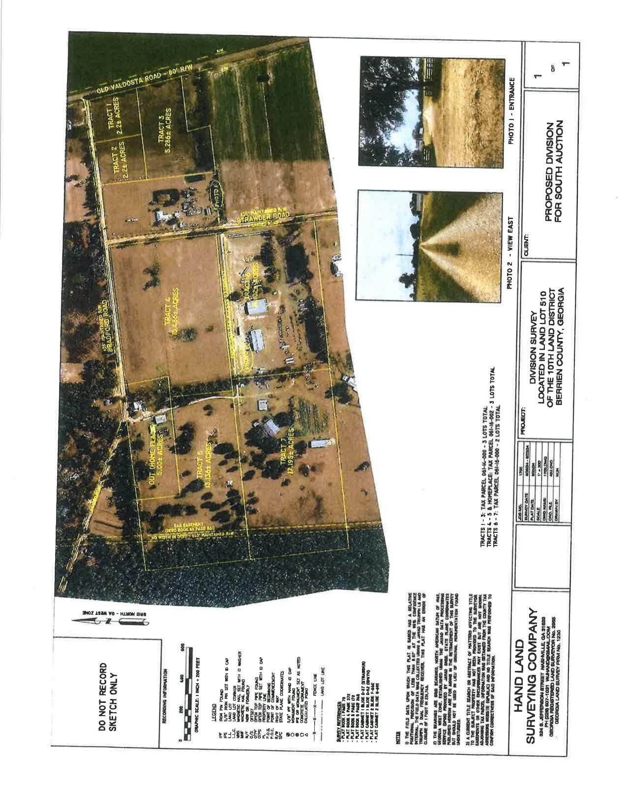 Proposed Division Survey for South Auction, 2024-09-25 --Hand Land Surveying Company