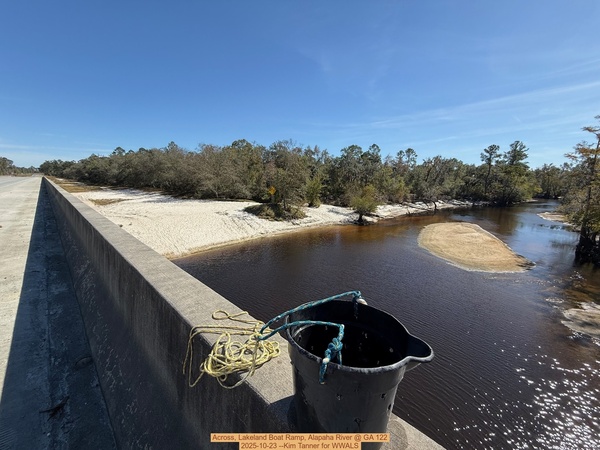 Across, Lakeland Boat Ramp, Alapaha River @ GA 122 2025-10-23 --Kim Tanner for WWALS
