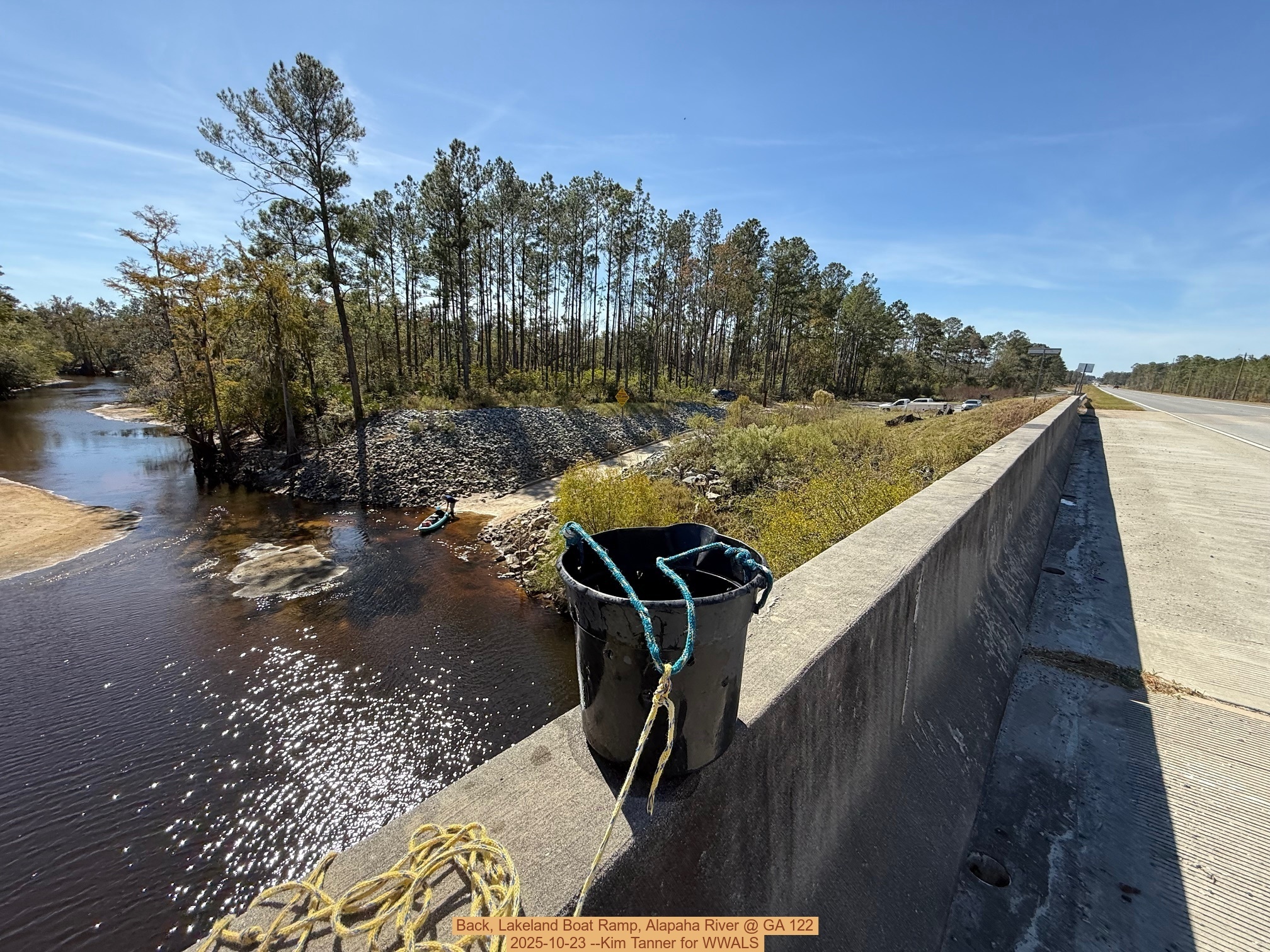 Back, Lakeland Boat Ramp, Alapaha River @ GA 122 2025-10-23 --Kim Tanner for WWALS
